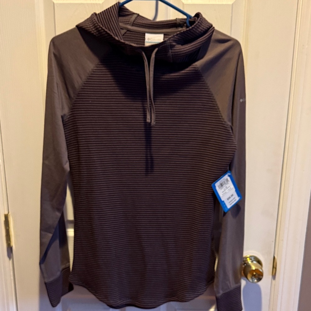 Columbia purple Striped hooded top
